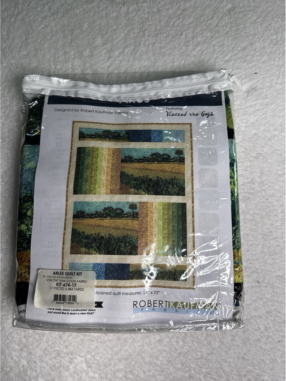Robert Kaufman Arles Quilt Kit Vincent Van Gogh Museum Fabric 54" x 72"